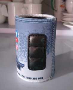 SUBLIMATED STUBBY COOLER WITH MAGNETS