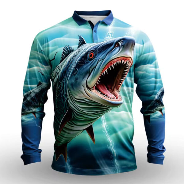 Branding premium fishing long sleeve polo shirt