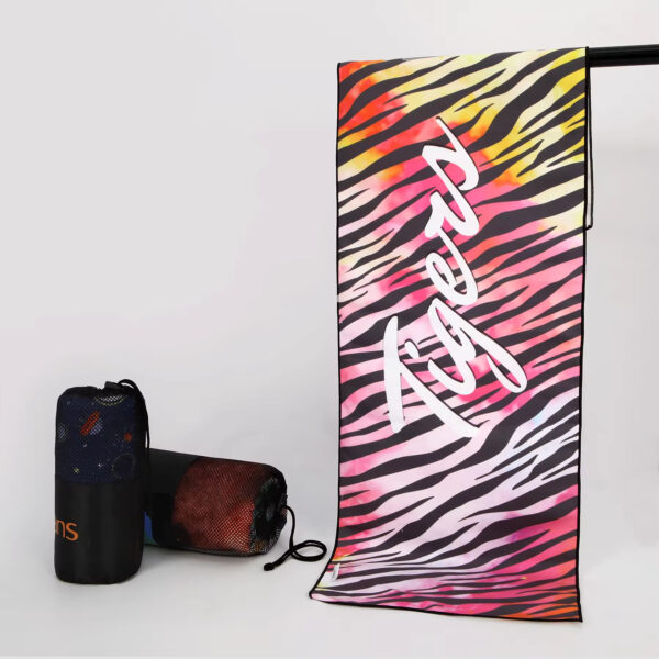 Custom full color printing Double sided velvet sport towel