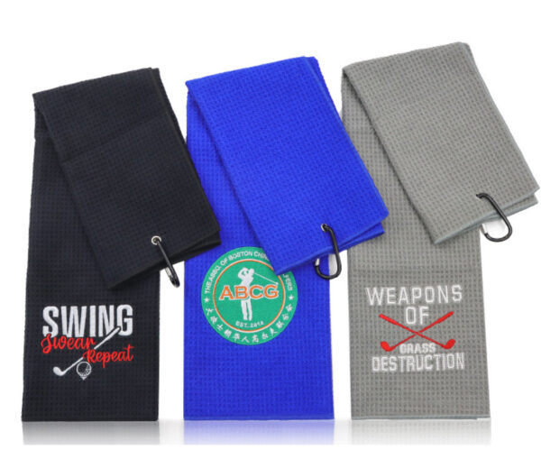Custom Microfiber golf towel waffle sports towel